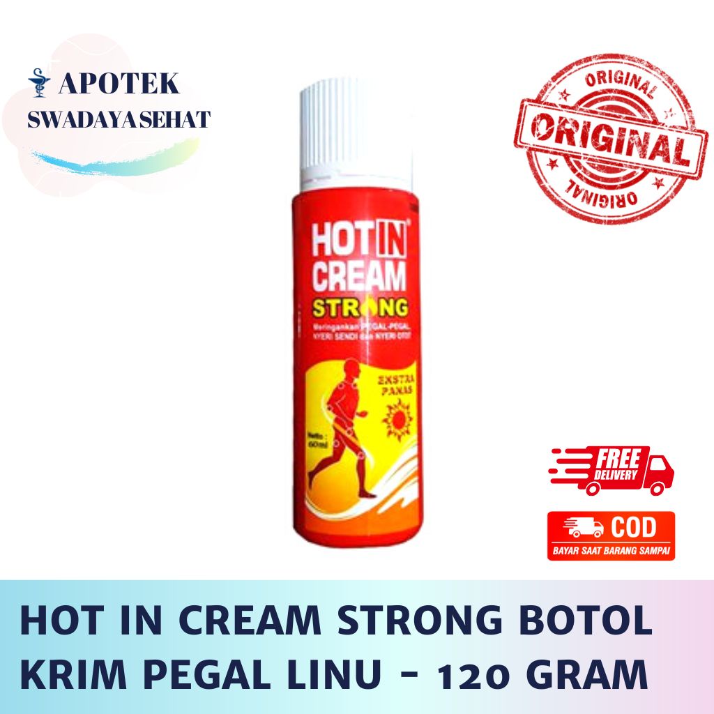 HOT IN CREAM Strong Botol 120 GR Krim Salep Pegal Linu Otot