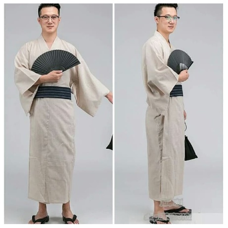 BAJU JEPANG YUKATA POLOS PRIA KIMONO MATSURI