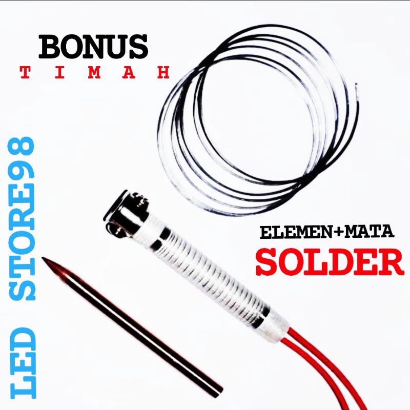 ELEMEN PLUS MATA SOLDER 40/60 WATT BONUS TIMAH