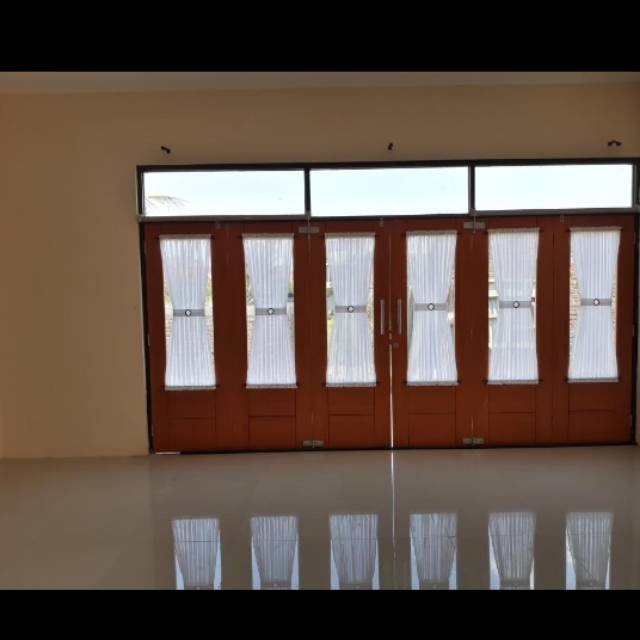 Gorden siang PO warna putih polos/gorden vitrase cream polos