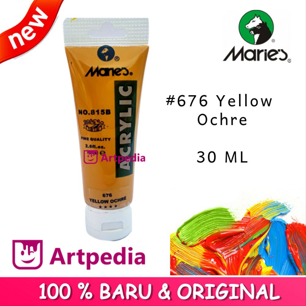  Maries  Yellow Ochre Maries  Acrylic Paint 30ML Cat  