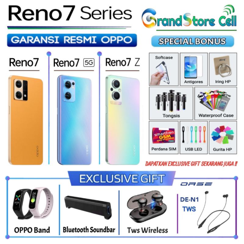 OPPO RENO7 4G 8/256 | RENO 7 5G 8/256 | RENO7 Z - RENO 7Z 5G 8/128 | A96 8/256 GARANSI RESMI OPPO