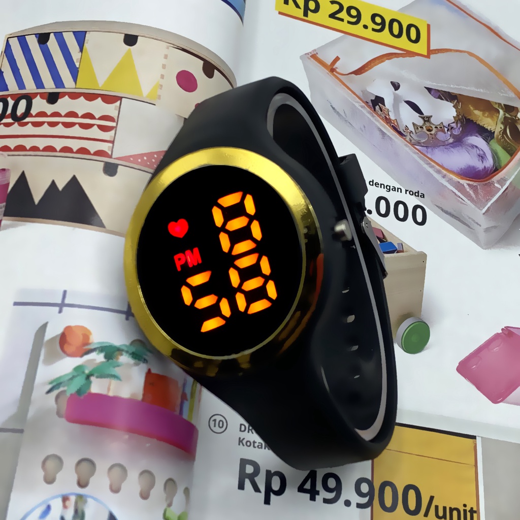 Detail produk dari Infinitytime Jam Tangan LED Watch Y1 Cewek Cowok Strap Rubber Digital