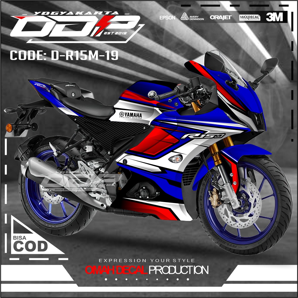 DECAL STIKER R15M V4 V1 V2 V3 V4 DEKAL MOTOR R15M YAMAHA DEKAL TERBAIK TERLARIS DAN KULITAS TERBAIK 