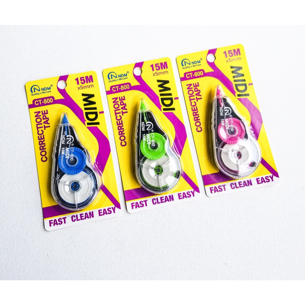 

NDM Correction Tape 15mx5mm CT-800 / Tip Ex Kertas