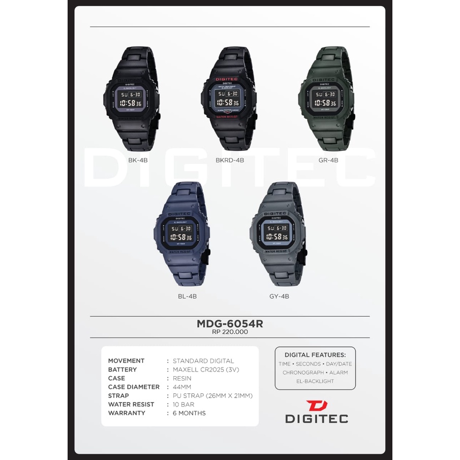 DIGITEC MDG-6054R JAM TANGAN PRIA ORIGINAL