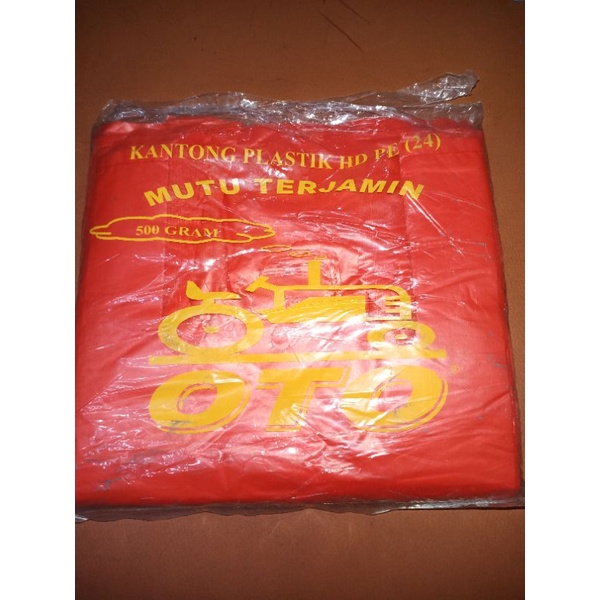 Kantong Plastik tanggung uk 24 merah oto