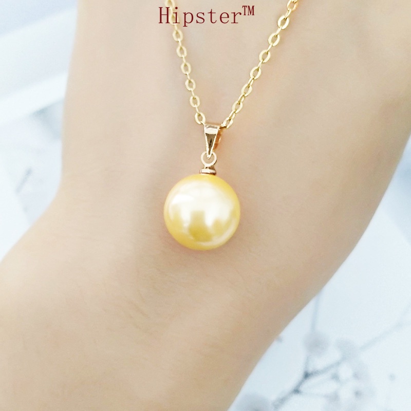 Personalized Luxury Gold Natural Freshwater Pearl Pendant Necklace