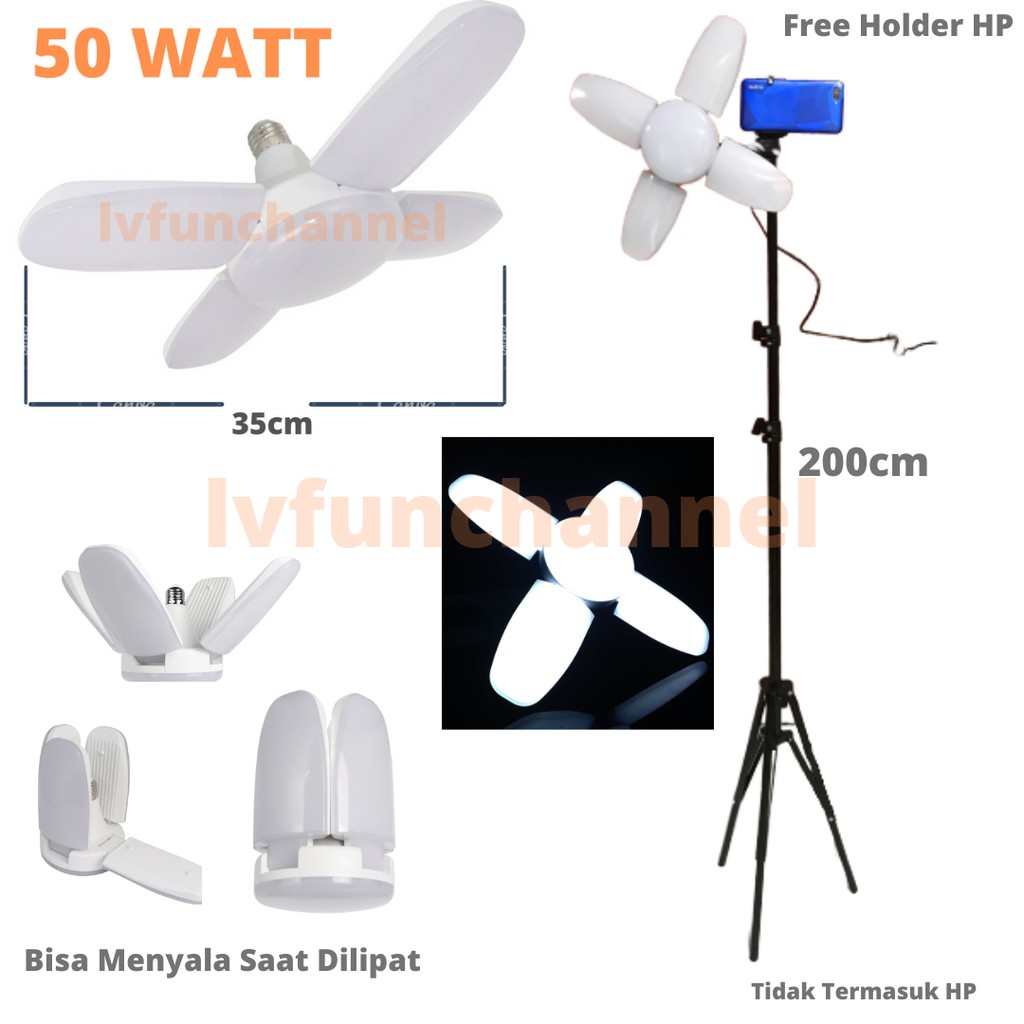 PROMO PAKET RING LIGHT LED KIPAS 35CM 50 WATT FOR MUA STUDIO SELFIE VLOG