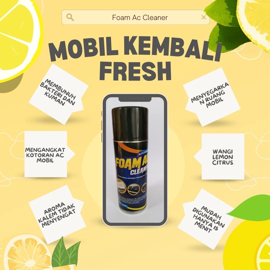 Pembersih AC Mobil dan Pembersih AC Rumah Penghilang Bau AC | AC Cleaner 400ML