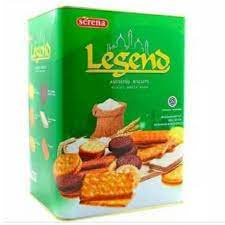 BISKUIT SERENA LEGEND ASSORTED 570 GRAM KUE KALENG KUE LEBARAN MAKANAN RINGAN KUE KERING PARCEL HAMP