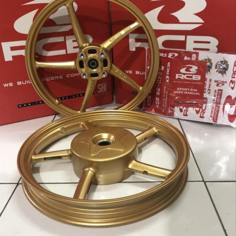 RCB Velg pelek balok rim sport (522) 160/185x14 Vario 125, 150 palang 5 gold emas