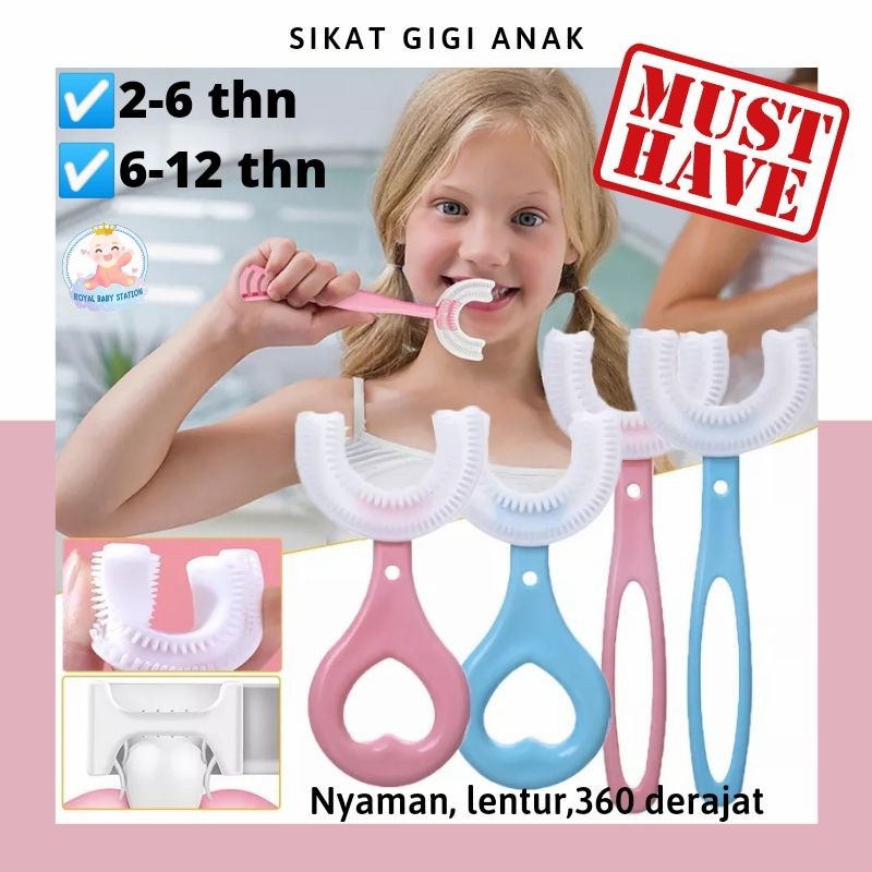 [SB] Sikat Gigi Bentuk U Anak /  Sikat Gigi Anak Bentuk U Bahan Silikon / Sikat Gigi Bentuk U Anak 6