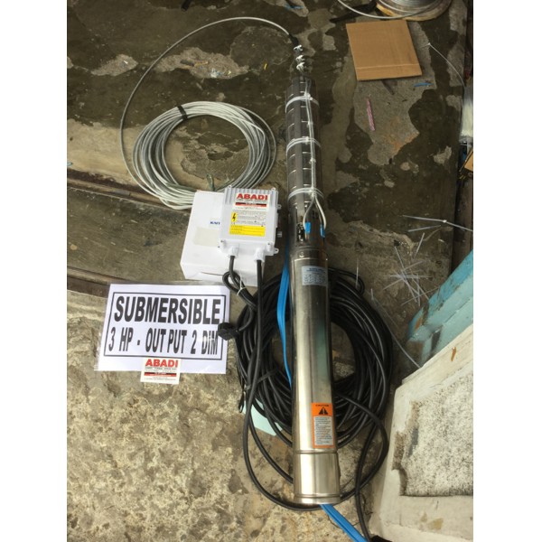 pompa submersible 3 hp output 2 dim