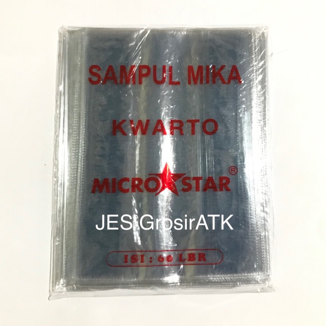 

[PAK] Sampul Buku Plastik Mika KWARTO-GROSIR / sampul buku Pendek (60 lembar)