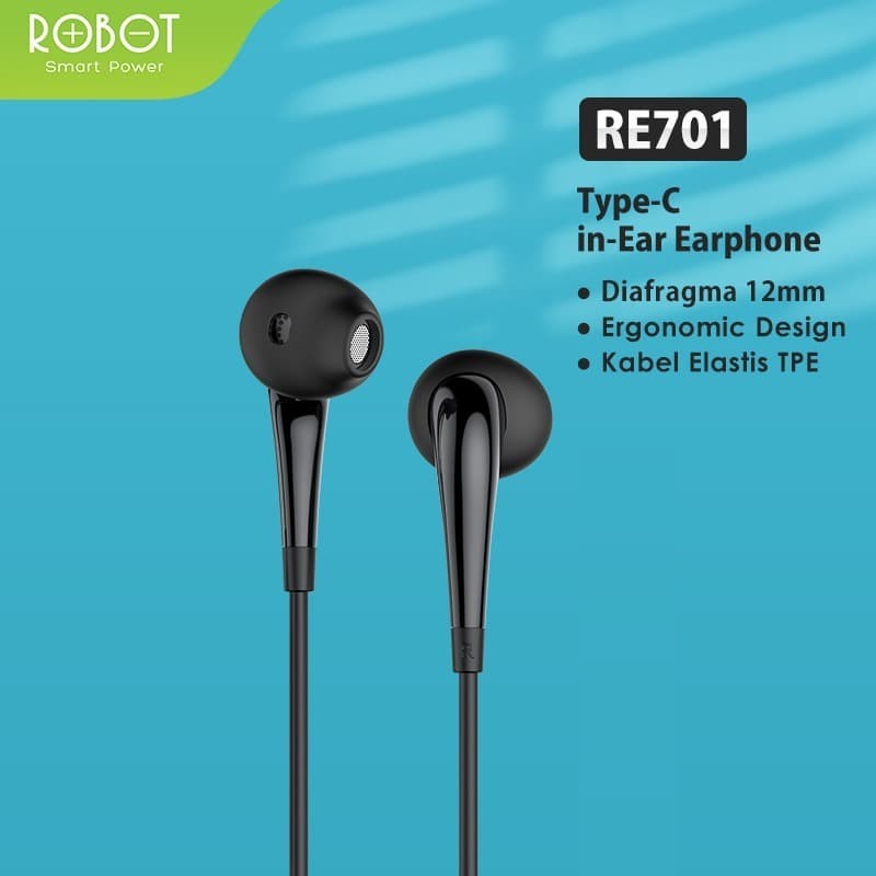 Robot RE701 In-ear Headset Earphone High Definition Sound Bass