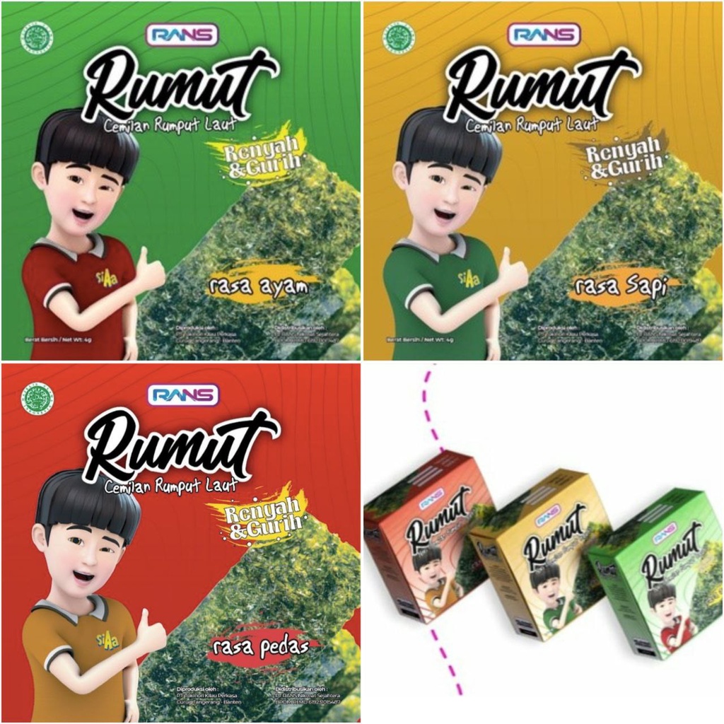 RANS RUMUT Nori Cemilan Nori Rumput Laut RANS Camilan Rumput Laut Nori