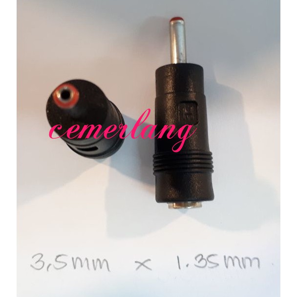 3.5 mm * 1.35 mm Sambungan Female to Male Over Connector Jack DC