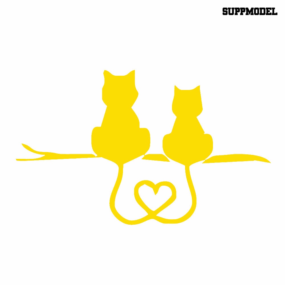Stiker Reflektif Motif Kucing Untuk Dekorasi Body / Jendela Mobil