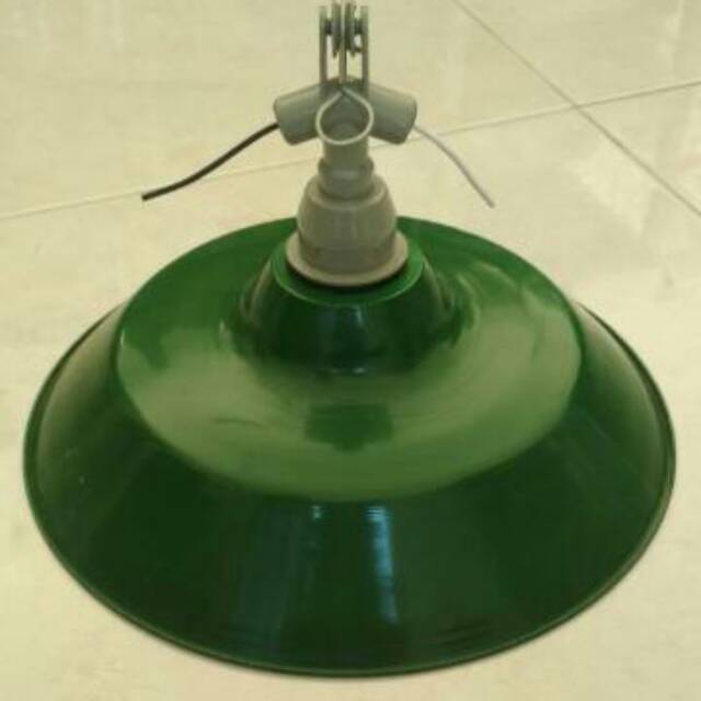Fitting + Kap Hijau Lampu Jalan Besar/Kecil