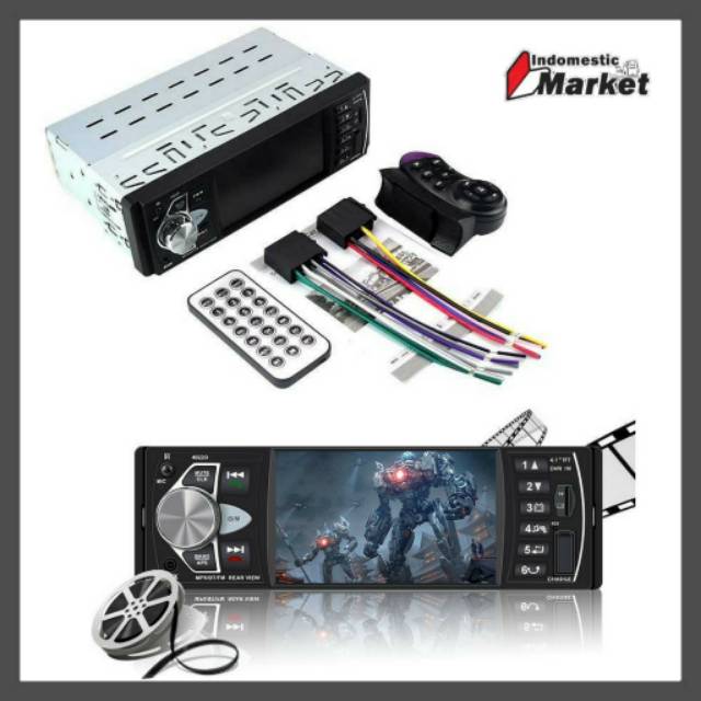 Headunit Mobil + Layar HD + Remote / Tape Audio Mobil Layar HD 4.1 Inch Bluetooth MP5 - Kklusb 4022D