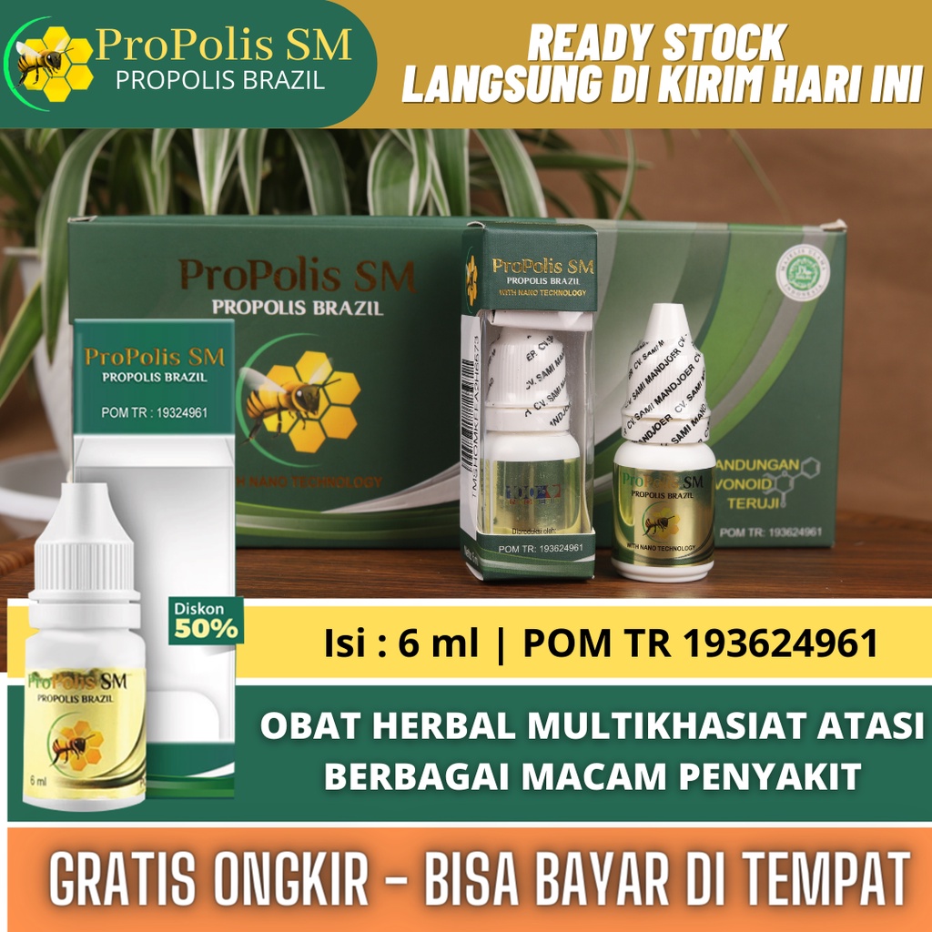 PROPOLIS SM - Obat Herbal Multikhasiat - 100% Original Ekstrak Brazilian With Nanotechnology Non Alkohol