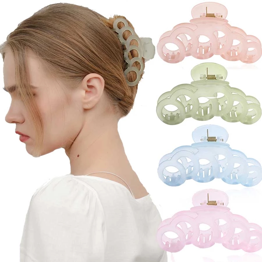 Korean Ins Hair Clip Candy Color Circle Hair Claw Clips Fashion Wild Hair Clamps Women Hair Accessories
