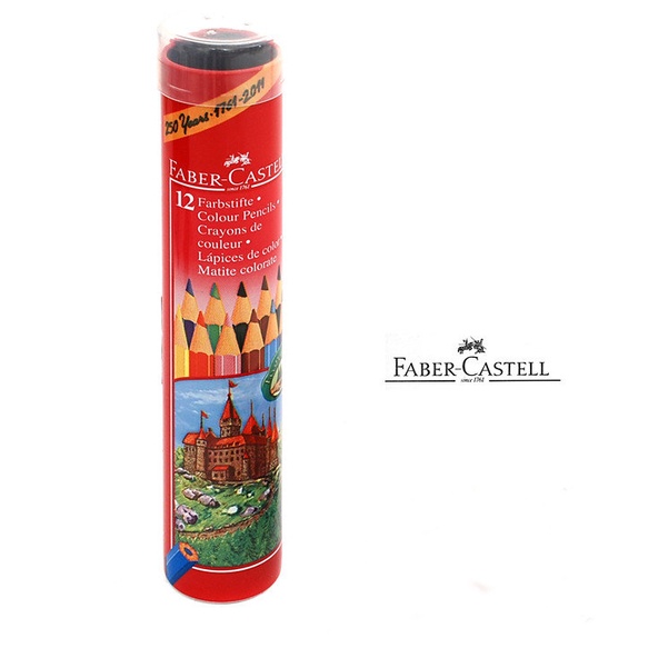 

Pensil Warna Faber Castell 12 L Classic Tin Round Kaleng Bulat #115826