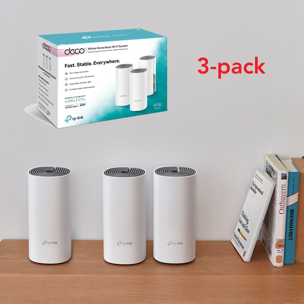 TP-Link Deco E4 3 Pack AC1200 Whole Home Mesh WiFi System V1