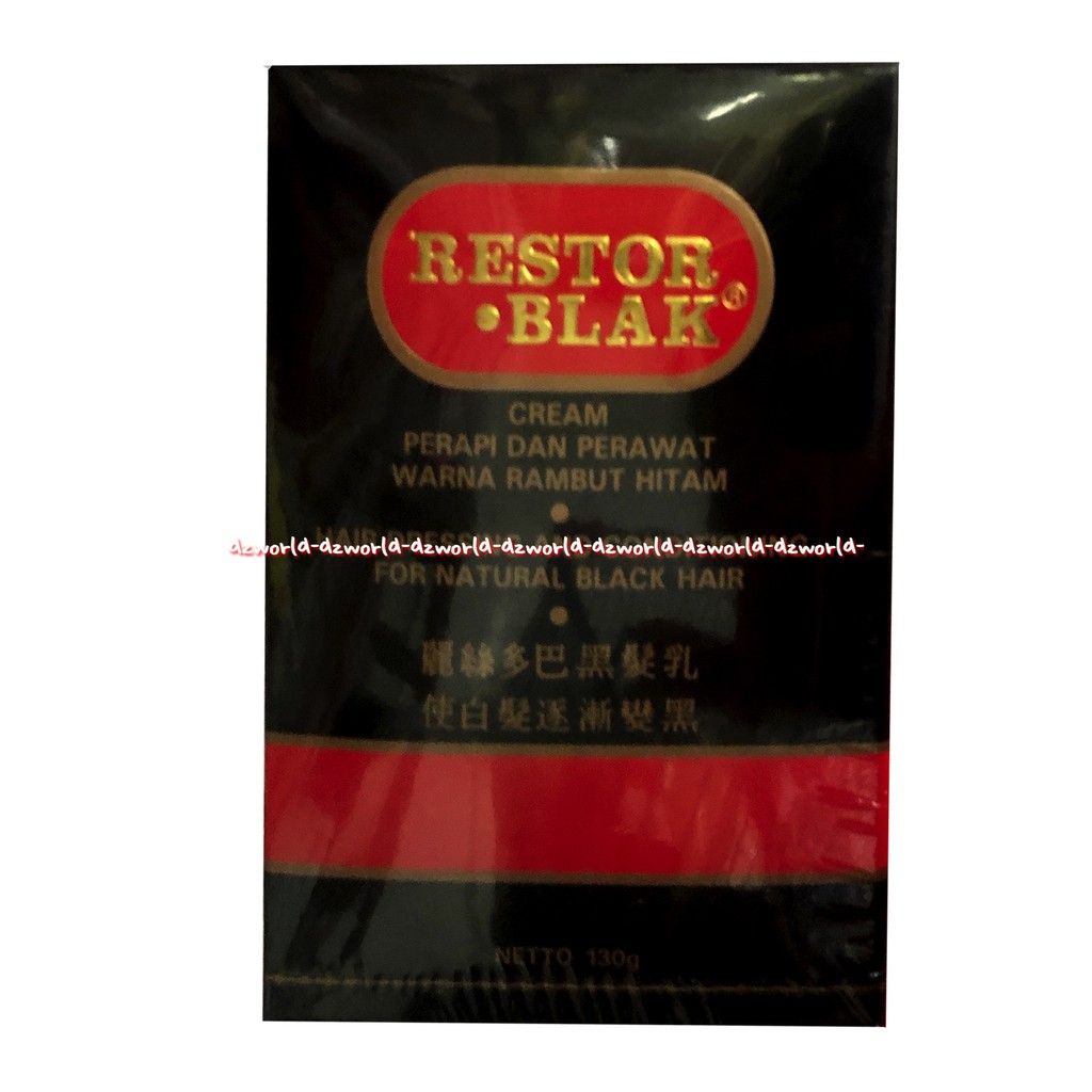 Restore Black Cream Perapi Dan Perawatan Warna Rambut Hitam 130gr Restor Black