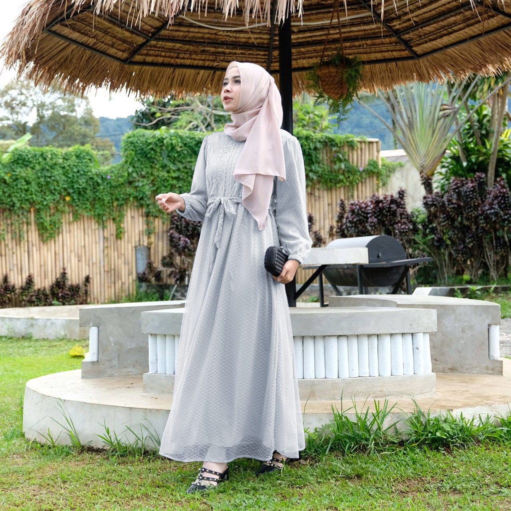 SELYA TUTU DRESS PESTA /DRESS LEBARAN / BUSUI FRIENDLY / JUMBO SIZE