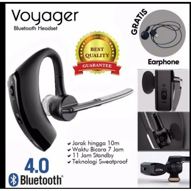 Headset bluetooth Voyager legend stereo bass earphone