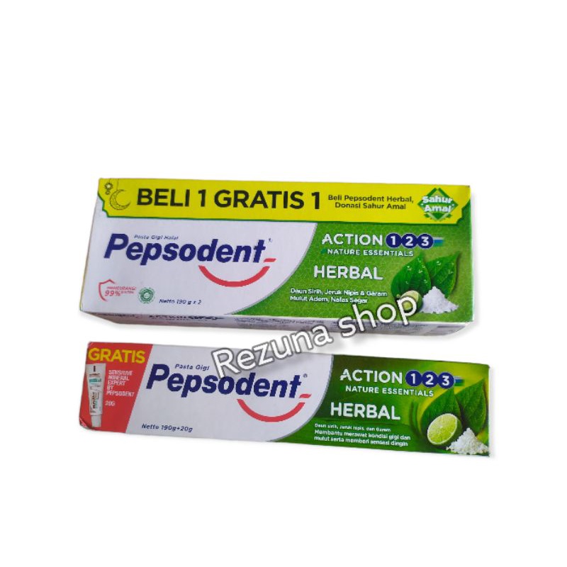 

Pepsodent Pasta Gigi Action 123 herbal 190g x 2