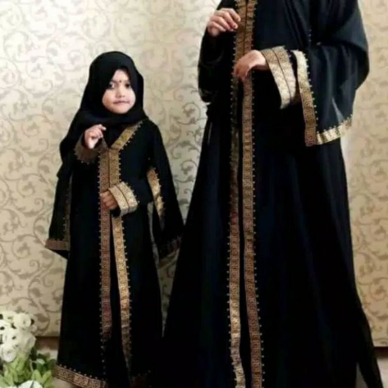 Gallery Exclusive Abaya Hitam Gamis Bordir Turkey Dubai Rehana