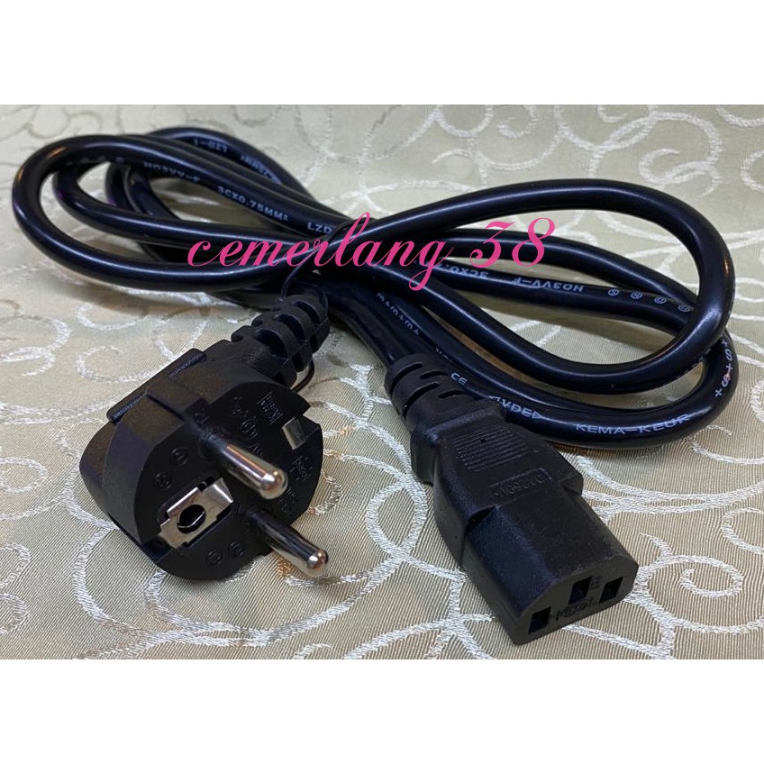 1.5m Kabel Power AC Cord Adaptor / CPU Monitor Computer PC / PC Standard