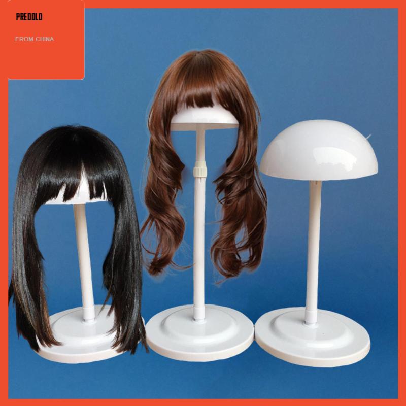 3x Stand Kepala Wig Portabel Model Lipat Dapat Disesuaikan Ukuran 25-48cm Untuk Styling