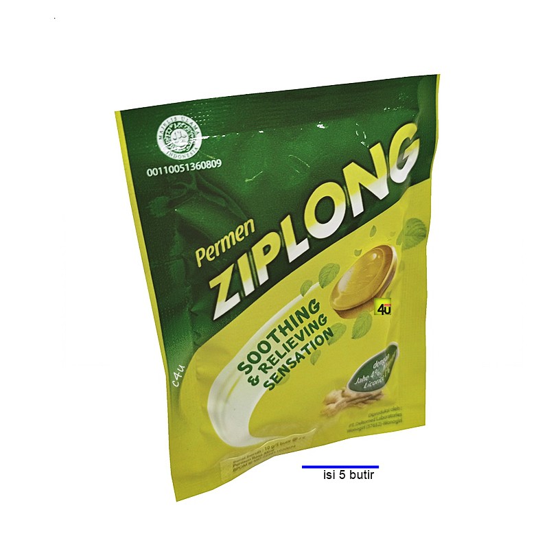 

Ziplong - Permen Herbal Mint - 1 SACHET isi 5 butir