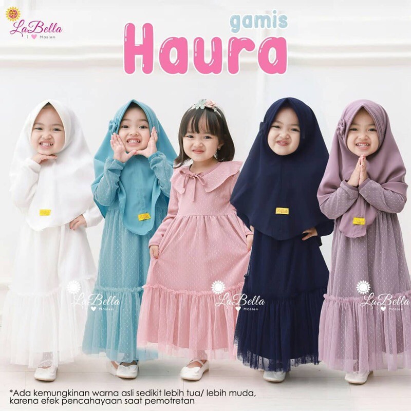 Gamis Anak Haura By Labella / Gamis Anak Tutu / Gamis Set Haura by Labella / Gamis Anak Set Jilbab