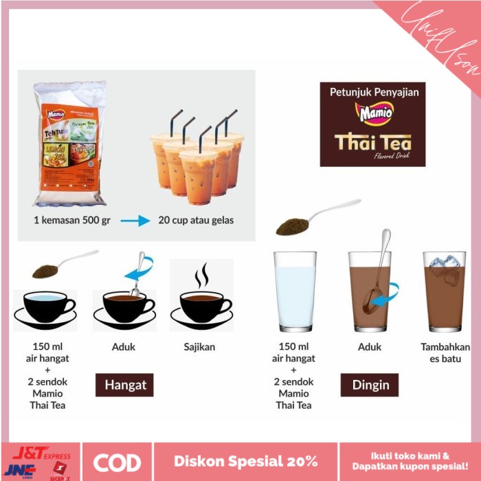 

⭐COD⭐ Thai Tea kemasan 500gr