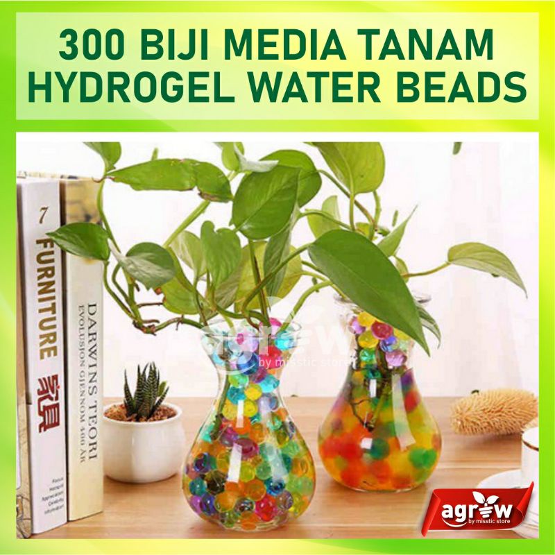 300 Media Tanam Hydrogel Water Beads Warna Warni Hidrogel Anggrek Waterbeads
