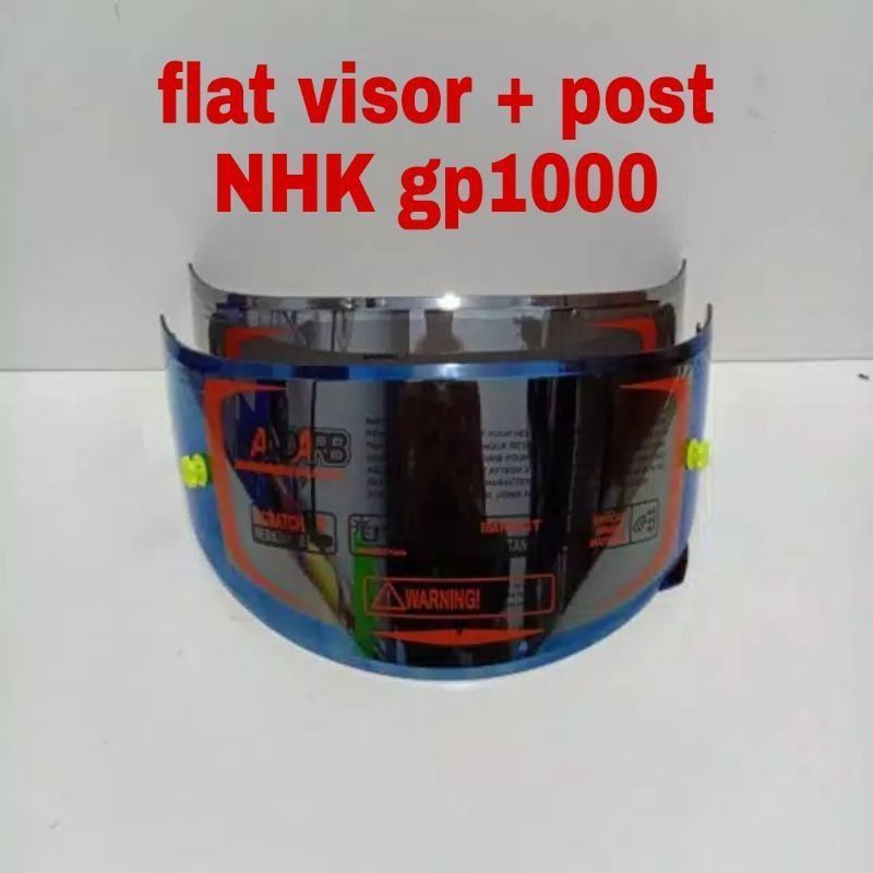 Flat visor NHK GP 1000 / gp tech iridium silver / iridium gold / iridium blue / stiker murah