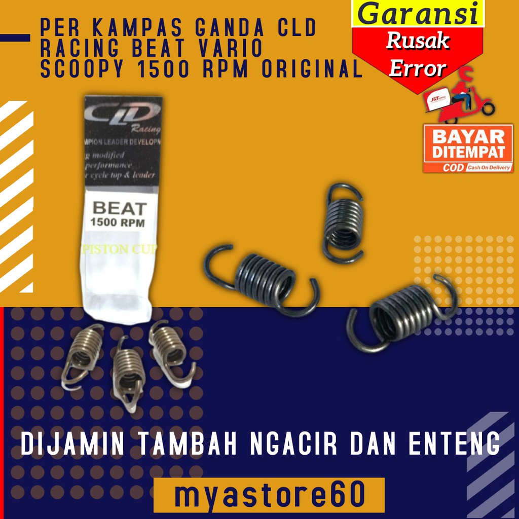 PER KAMPAS GANDA KOPLING CLD RACING HONDA YAMAHA BEAT VARIO AEROX NMAX PCX SCOOPY 1500 RPM ORIGINAL