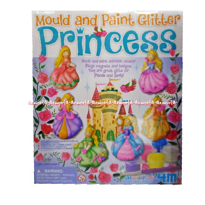 4M Princess Mould Paint Crafts Mainan Keramik Mainan Kerajinan Tangan