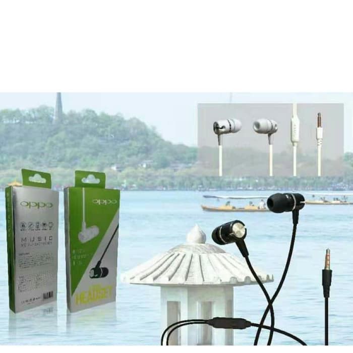 Headset Earphone Handsfree Original OPPO Extrabass Sound Model GR-02