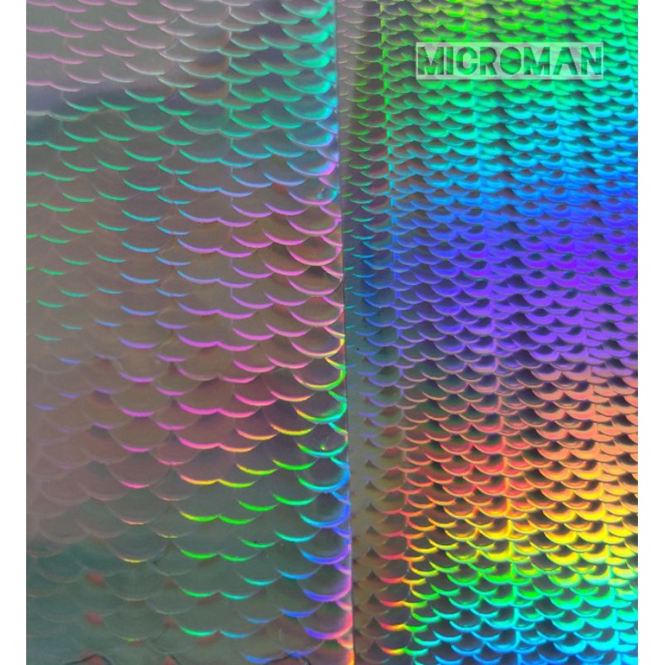 HOT STAMPING FOIL / HOLOGRAM FOIL MOTIF SISIK KECIL TEGAS HOLOGRAM MICROMAN Lebar Sisik 5 mm