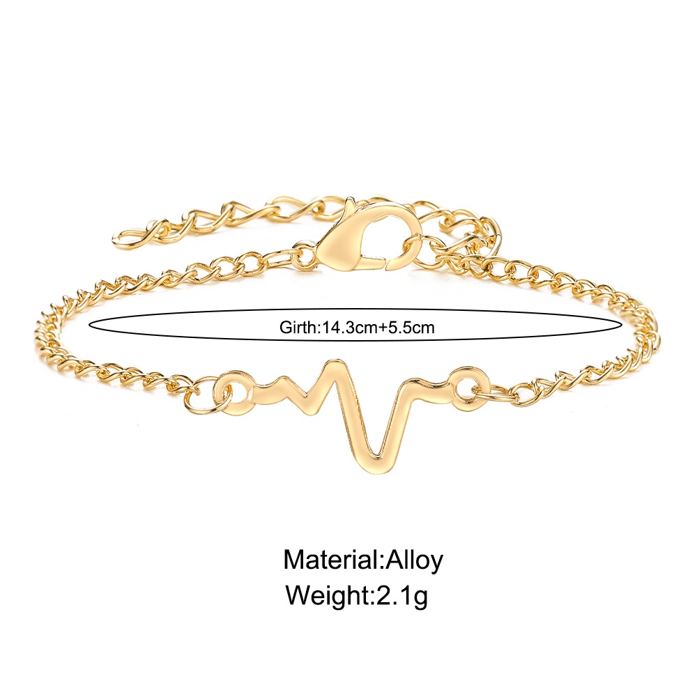 Korean Gold Silver Wave Chain Bracelet Fashion Adjustable Bracelets Women Jewelry Accessories
