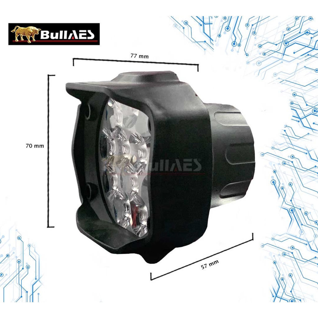 Lampu Tembak 12 Mata Plastik Waterproof Spot Flood PLX 12 OVAL