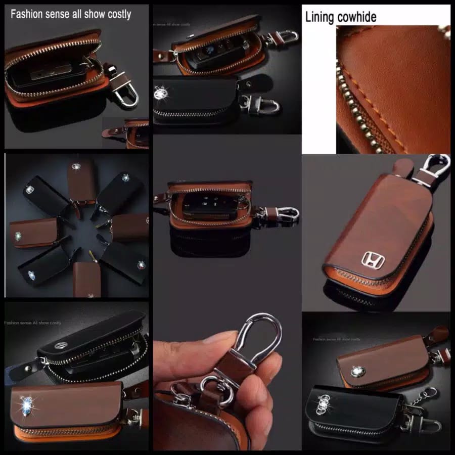 GANTUNGAN KUNCI DOMPET STNK MOBIL KULIT IMPORT ORIGINAL - VARIAN