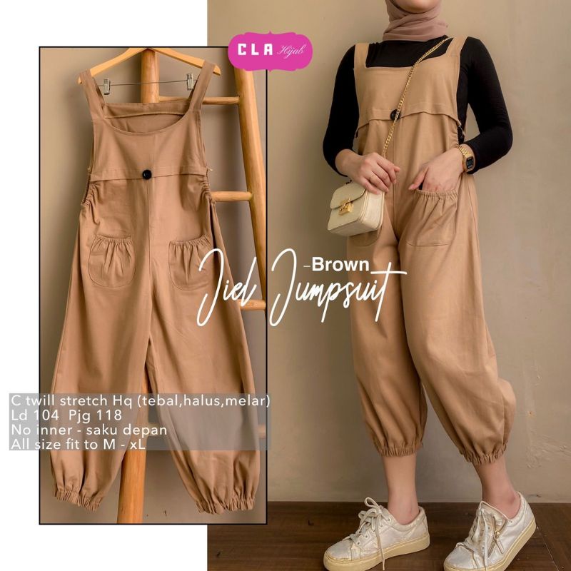 Nina jumpsuit kekinian katun polos