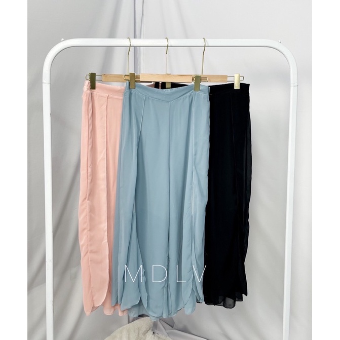 MDLV ~ 1632 Jazzel Two Layers Culotte Celana Kulot Import Fashion Import